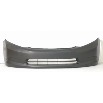 Bumper Cover Front w/o Fog Lamps Primed CAPA for Honda Civic Sedan LX DX HF 2012