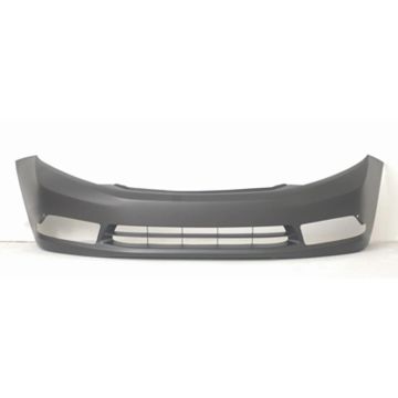 Bumper Cover Front w/Fog Lamps Primed CAPA for Honda Civic Sedan EX EX-L Si 2012