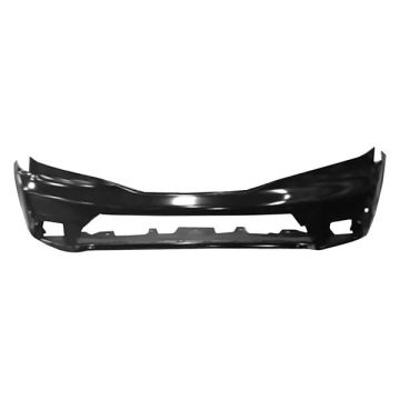 Bumper Cover Front w/Park Assist w/o Headlamp Washer Holes Primed CAPA for Honda Pilot Touring 2012-2015