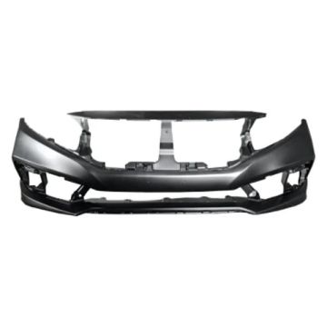 Bumper Cover Front Primed North America Built CAPA for Honda Civic Sedan Coupe LX Sport Plus Sport EX EX-L Touring DX Si 2019-2021