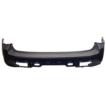 Bumper Cover Rear w/o Parking Sensor Primed CAPA for Honda Pilot LX EX EX-L 2009-2011