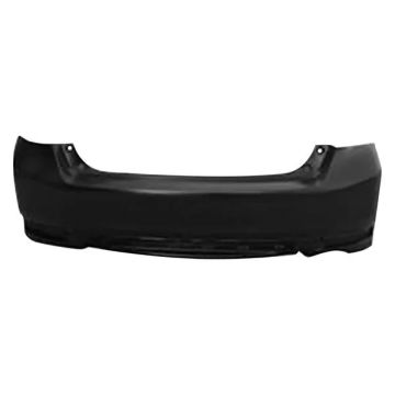 Bumper Cover Rear Single Exhaust w/o Park Assist Primed for Honda Accord Sedan LX EX EX-L 2016-2017