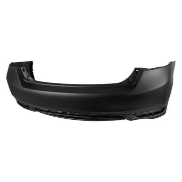 Bumper Cover Rear Single Exhaust w/o Park Assist Primed CAPA for Honda Accord Sedan LX EX EX-L 2016-2017