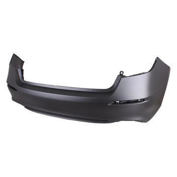 Bumper Cover Rear w/o Parking Sensors Primed CAPA for Honda Civic Sedan LX Sport EX Si 2022-2024