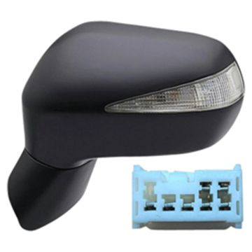 Door Mirror Assembly Left Power Heated w/Signal Lamp Crystal Black (Code NH731P) for Acura CSX Honda Civic