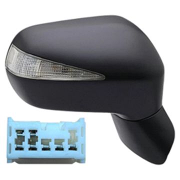 Door Mirror Assembly Right Power Heated w/Signal Lamp Crystal Black (Code NH731P) for Acura CSX Honda Civic
