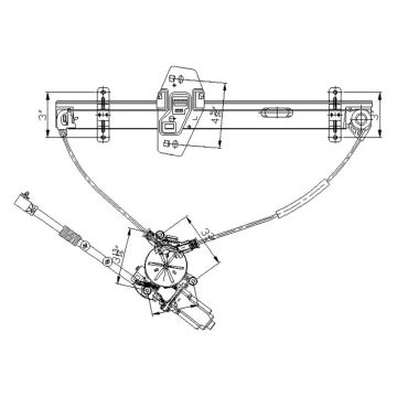 Window Regulator Front Left w/Motor for Honda Element 2003-2011