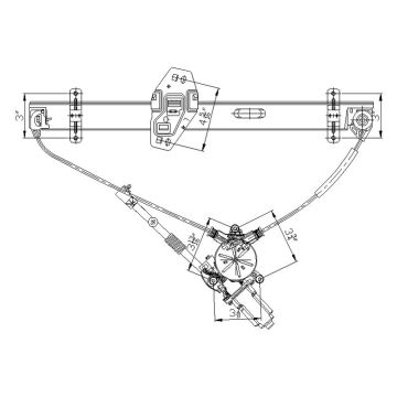 Window Regulator Front Left w/Motor for Honda Pilot 2003-2008