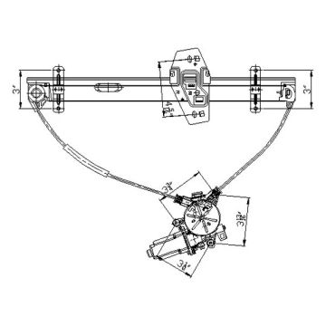 Window Regulator Front Right w/Motor for Honda Element 2003-2011