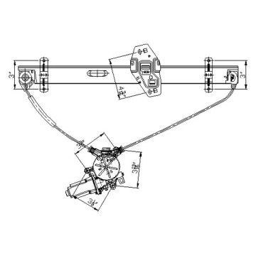 Window Regulator Front Right w/Motor for Honda Pilot 2003-2008