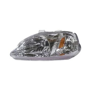 Headlight Assembly Composite Left Includes Side Marker Lamp for Honda Civic 1999-2000