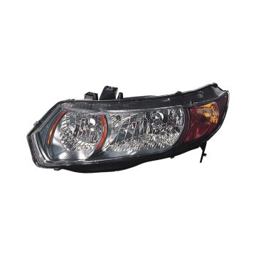 Headlight Assembly Composite Left CAPA for Honda Civic Coupe 2006-2009