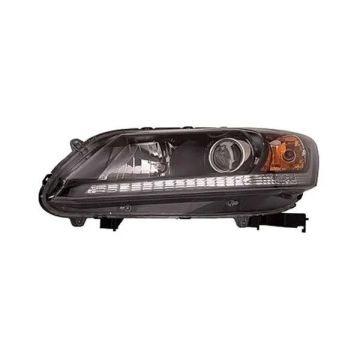 Headlight Assembly Composite Left Halogen for Honda Accord Sedan LX Sport EX EX-L 2013-2015