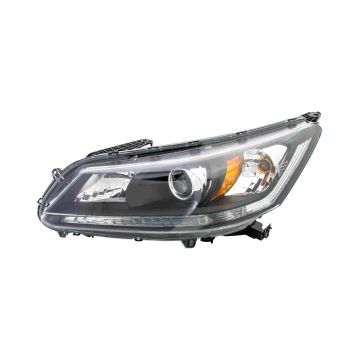 Headlight Assembly Composite Left Halogen CAPA for Honda Accord Sedan LX Sport EX EX-L 2013-2015