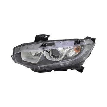 Headlight Assembly Composite Left Halogen CAPA for Honda Civic Sedan Coupe Hatchback 2016-2020