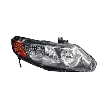 Headlight Assembly Composite Right Includes Side Marker/Park/Signal Lamps w/o Bulbs or Sockets for Honda Civic Sedan 2006-2008