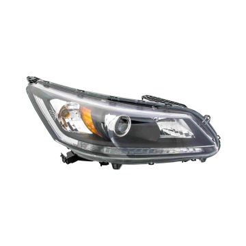 Headlight Assembly Composite Right Halogen CAPA for Honda Accord Sedan LX Sport EX EX-L 2013-2015