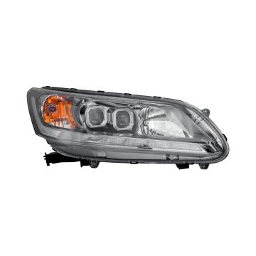 Headlight Assembly Composite Right LED CAPA for Honda Accord Sedan 2013-2015