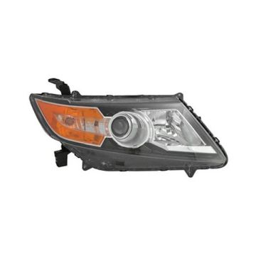 Headlight Assembly Composite Right Halogen Black Bezel for Honda Odyssey 2014-2017
