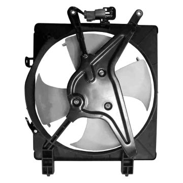 A/C Condenser Fan Assembly Includes Motor/Blade/Shroud Mitsuba Design USA Built for Honda Civic 2001-2005