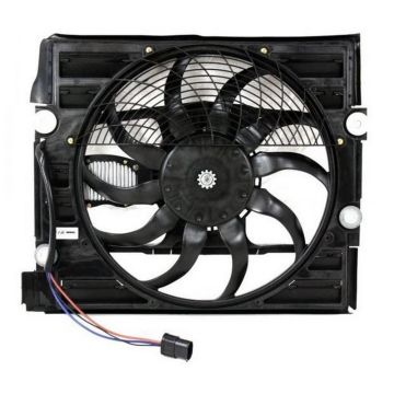 A/C Condenser Fan Assembly Motor/Blade/Shroud Assy for Honda Fit 2009-2014