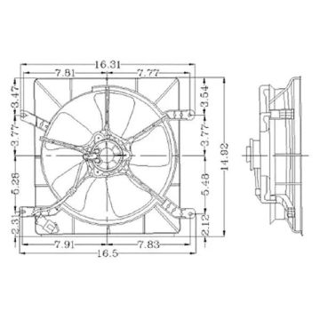 Engine Cooling Fan Assembly Includes Motor/Blade/Shroud Denso Design for Honda Accord 1994-1997