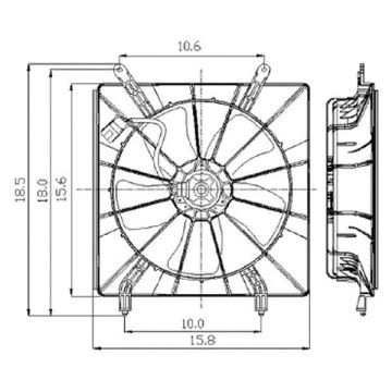 Engine Cooling Fan Assembly Includes Motor/Blade/Shroud for Honda CR-V 2002-2004