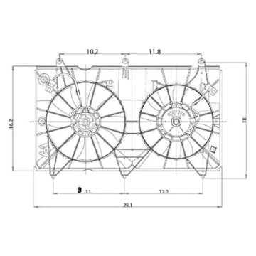 Engine Cooling Fan Assembly Dual Fan Assembly Denso Design for Honda Accord 2003-2005