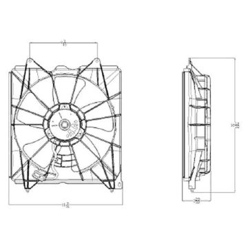 Engine Cooling Fan Assembly Denso Brand Motor/Blade/Shroud Assembly for Honda Accord Sedan Coupe 2008-2012