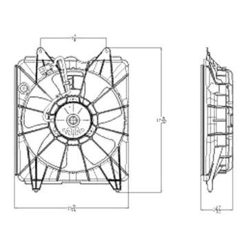 Engine Cooling Fan Assembly Motor/Blade/Shroud Assembly for Honda Civic Hybrid Hybrid-L 2006-2011