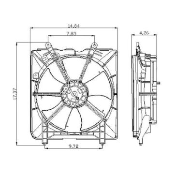 Engine Cooling Fan Assembly Motor/Blade/Shroud Assembly for Honda Civic 2006-2011
