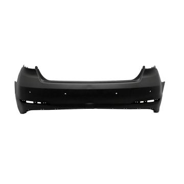 Bumper Cover Rear w/Rear Object Sensors Primed CAPA for Hyundai Sonata GL Limited SE GLS Sport Premium Eco Sport 2.0T Ultimate 2.0T Limited 2.0T Sport Tech 2015-2017