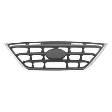 Grille Assembly w/o Fog Lamps Black/Chrome for Hyundai Elantra GLS 2004-2006