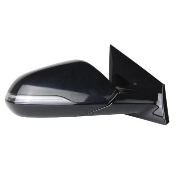 Door Mirror Assembly Right Heated w/Blind Spot Detection w/o Memory w/Signal Lamp Gloss Black for Hyundai Sonata 2018-2019