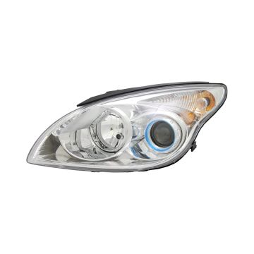 Headlight Assembly Composite Left From 7-1-09 w/o Chrome Ring Cornering Lamp Bezel for Hyundai Elantra Hatchback 2010-2012