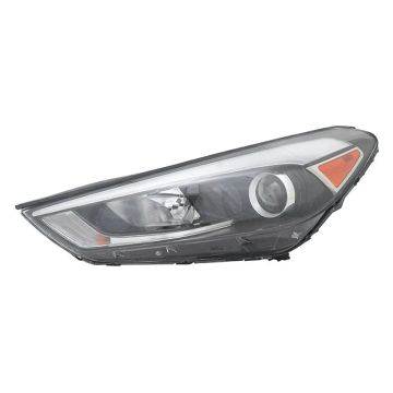 Headlight Assembly Composite Left Halogen w/LED Position Lamp CAPA for Hyundai Tucson 2016-2018