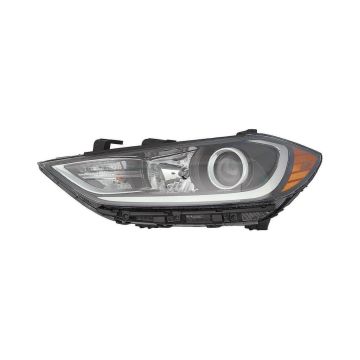 Headlight Assembly Composite Left Halogen w/o DRL Korea Built for Hyundai Elantra 2017-2018