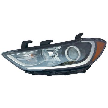 Headlight Assembly Composite Left HID w/Dynamic Bending for Hyundai Elantra 2017-2018
