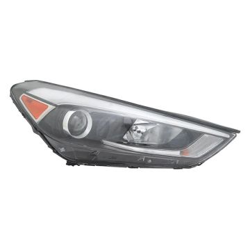 Headlight Assembly Composite Right Halogen w/LED Position Lamp CAPA for Hyundai Tucson 2016-2018