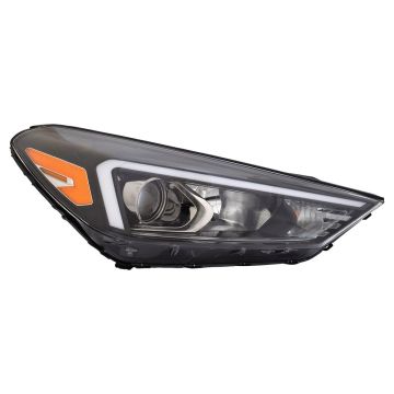 Headlight Assembly Composite Right Halogen w/o LED Position Lamp CAPA for Hyundai Tucson 2019-2021