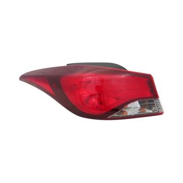 Tail Light Assembly Left Outer Bulb Type USA Built CAPA for Hyundai Elantra 2014-2016