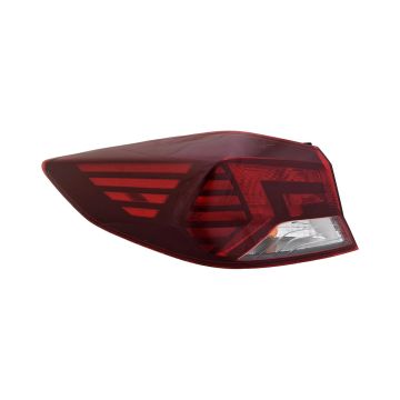 Tail Light Assembly Left Outer Bulb Type Korea Built CAPA for Hyundai Elantra 2019-2020