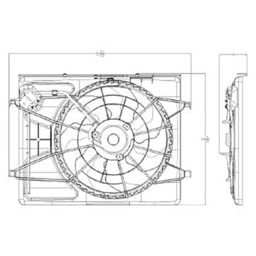 Engine Cooling Fan Assembly for Hyundai Elantra 2007-2010