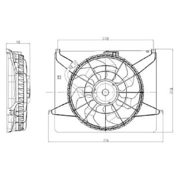 Engine Cooling Fan Assembly for Hyundai Sonata 2006-2008