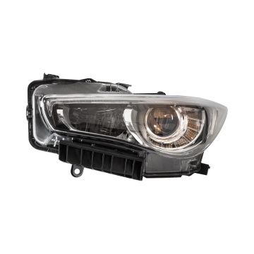 Headlight Assembly Composite Left w/o Adaptive Headlamps CAPA for INFINITI Q50 2014-2017