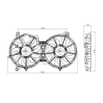Engine Cooling Fan Assembly for INFINITI EX35 G35 G37 Nissan 370Z