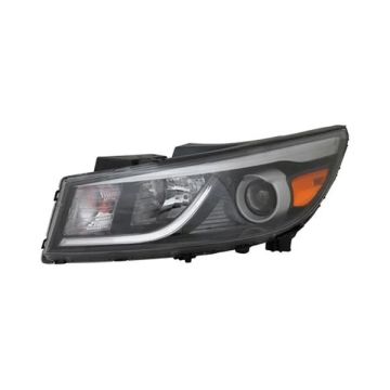 Headlight Assembly Composite Left Halogen w/String LED Driver Running Lamp for Kia Sedona L LX EX 2015-2018