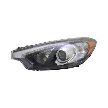 Headlight Assembly Composite Left Halogen w/LED Position Lamp From 10-17-14 for Kia Forte Sedan 2015-2016