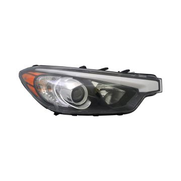 Headlight Assembly Composite Right Halogen w/o LED Position Lamp CAPA for Kia Forte Forte5