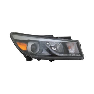 Headlight Assembly Composite Right Halogen w/Jeweled LED Driver Running Lamp for Kia Sedona SX SXL SX Limited 2015-2018